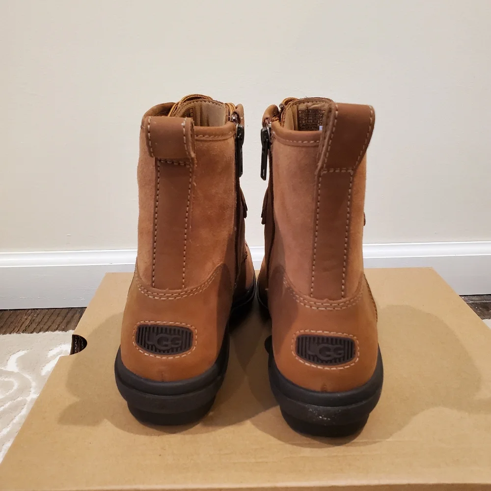 New Ugg Women's Hapsburg Lace Bootie Size 7.5 Chestnut - Picture 4 of 6